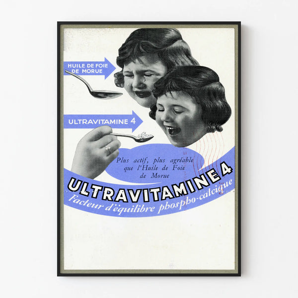 Vintage advertising poster Ultravitamines 4 for wall decoration