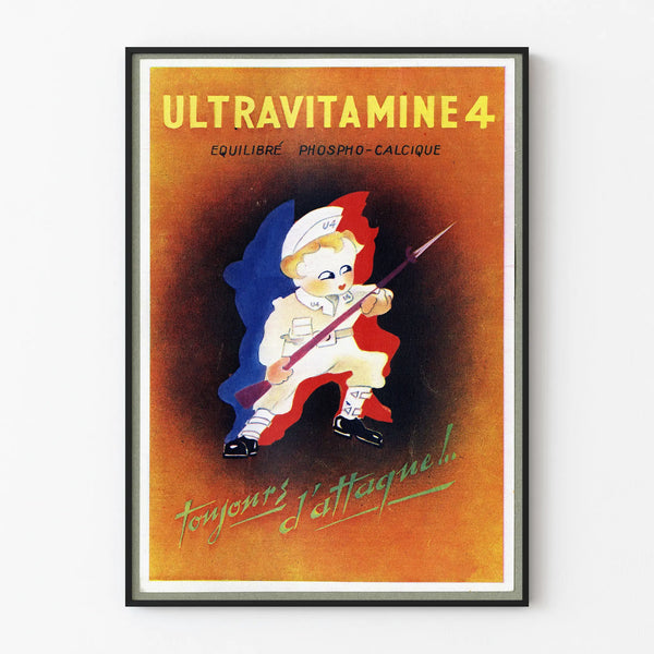 Vintage Ultravitamine Poster 4 Wall Decoration