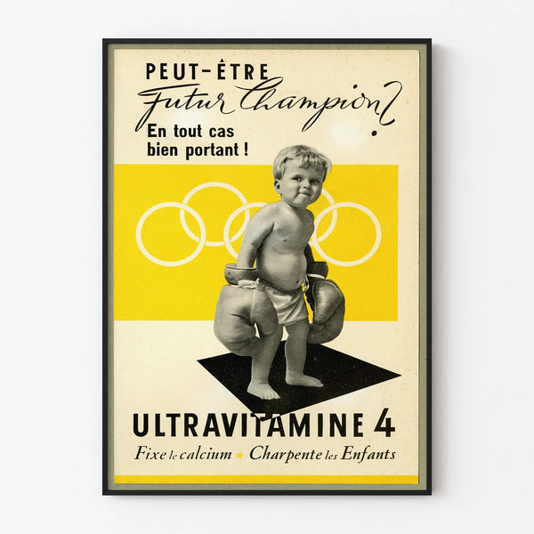 Vintage Poster Ultravitamine 4 - Children's and Sports Wall Decoration