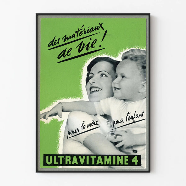 Vintage Poster Ultravitamine 4 for Wall Decoration for Nursery and Children's Room