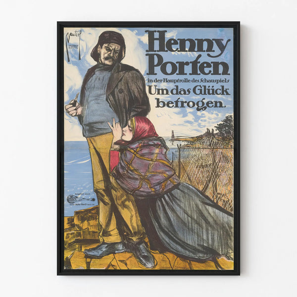 Vintage poster Um das Glück befrogen - Cinema wall decoration
