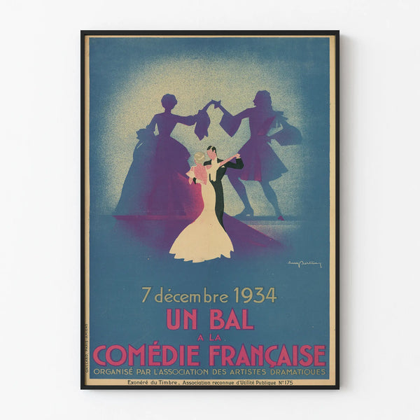 Vintage Poster of the Bal at the Comédie Française 1934