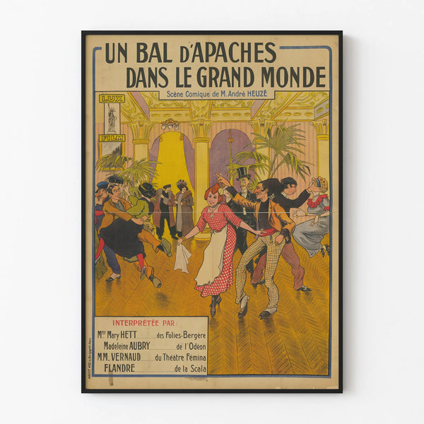 Vintage poster of a gang dance in high society