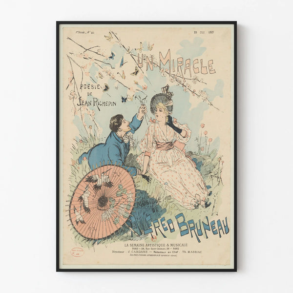 Vintage Poster A Miracle - Poetry by Jean Richepin