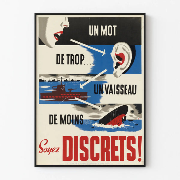 Vintage poster A Word Too Many - Retro awareness wall decoration