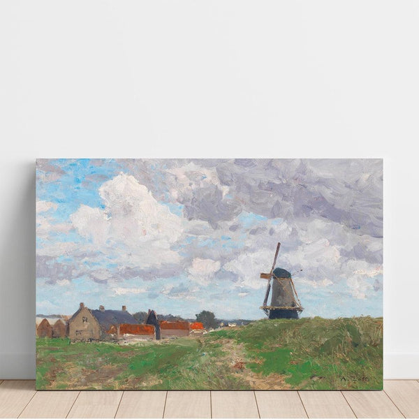 Reproduction of the painting of a windmill in Vlissingen - Alfred Zoff