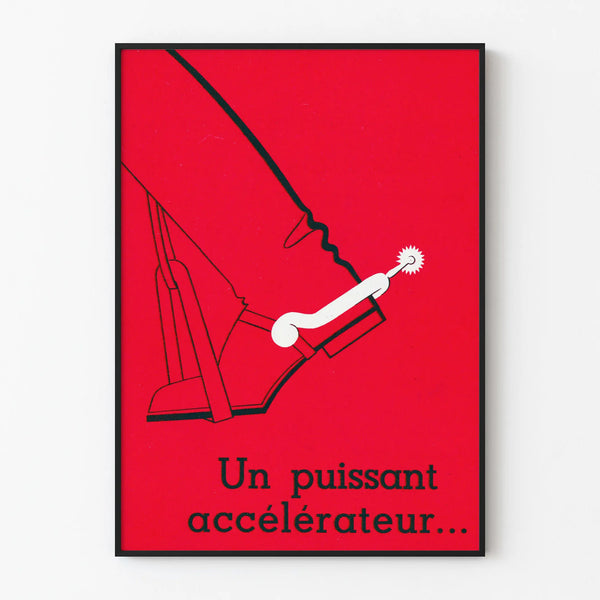Red Poster A Powerful Retro-Style Accelerator