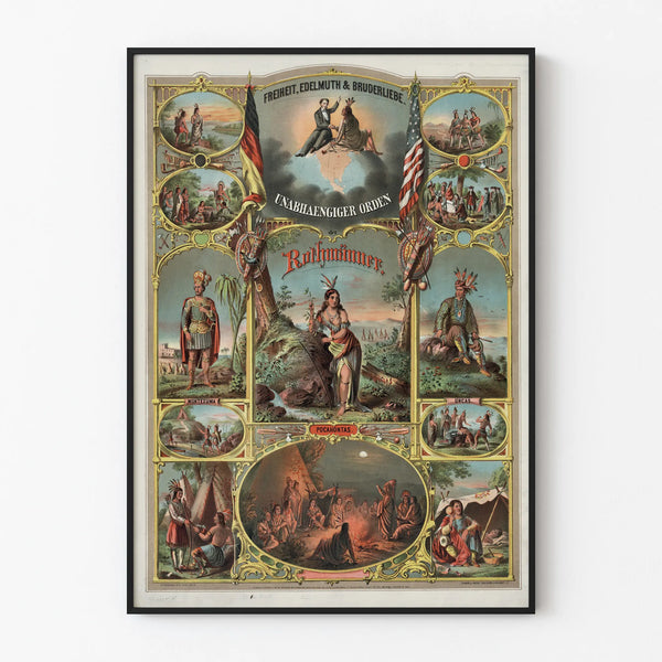 Vintage Wall Decoration Poster of the Independent Order of the Red Men