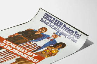 Vintage Poster of Uncle Sam and the Protection of Union Rights