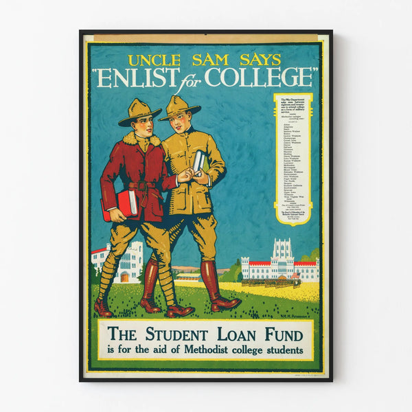 Vintage Uncle Sam Poster for Student Loans