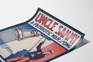 Vintage Uncle Sammy Poster - War Patriotic Song