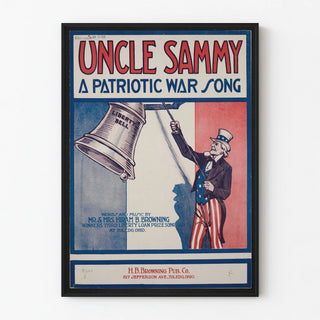 Vintage Uncle Sammy Poster - War Patriotic Song