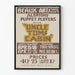 Vintage Poster for Uncle Tom's Cabin Theatre by Albright Puppet Players