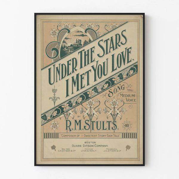 Vintage poster Under The Stars I Met You Love