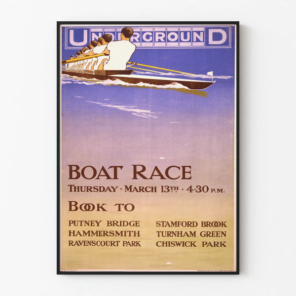 Vintage Poster of Urban Underground Rowing Race