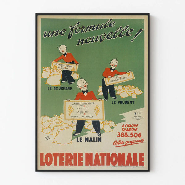 Vintage Poster of the National Lottery - A New Approach