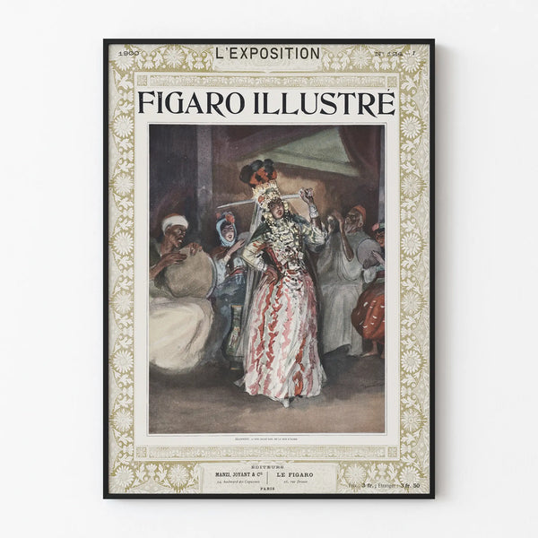 Vintage poster of Une Ouled Nail from Alger Street - Wall decoration Figaro Illustrated 1900