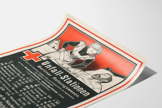 Vintage poster of Berlin medical rescue stations