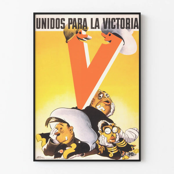 Vintage Solid Poster for Victory - Retro Wall Decoration Artem Legrand