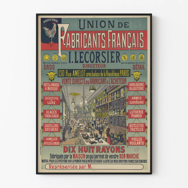 Vintage Poster of the French Manufacturers' Union I. Lecorsier