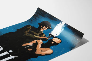 Wall Poster of Unity with Soldier and Worker Holding a Torch
