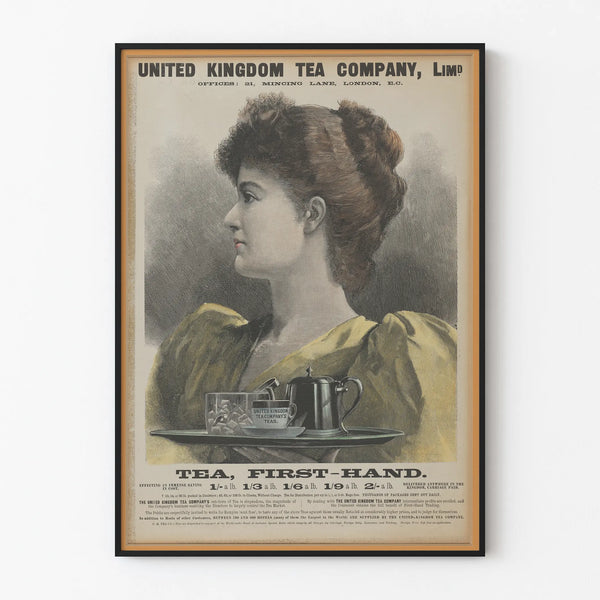 Vintage United Kingdom Tea Company Poster - Retro Wall Decoration