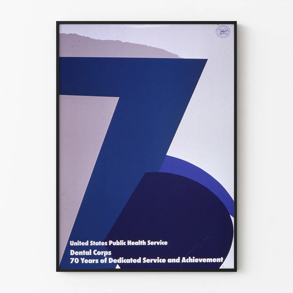 Vintage poster celebrating 70 years of service - Dental Corps Public Health Service USA