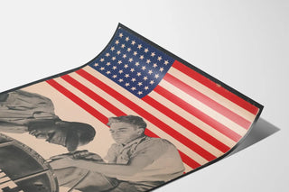 American Patriot Poster United We Win with Workers