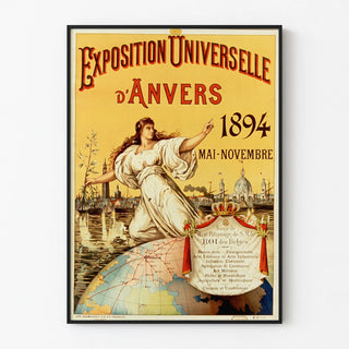 Vintage Poster for the 1894 Antwerp Universal Exposition