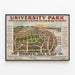 Vintage Poster University Park - Map of the 300 Residential Sites in Allegheny — framed artwork on a wall