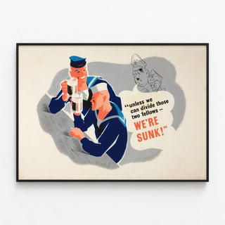 World War II Propaganda Poster - Anglo-American Alliance — framed artwork on a wall