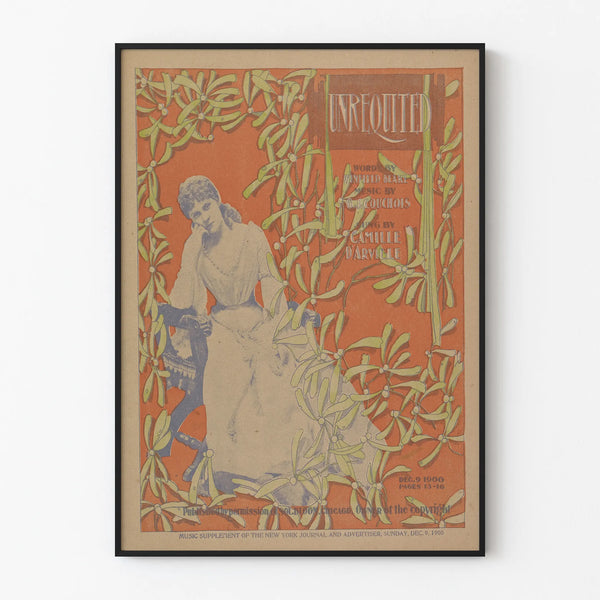 Vintage Poster Unrequited - Romantic Wall Decoration 1900