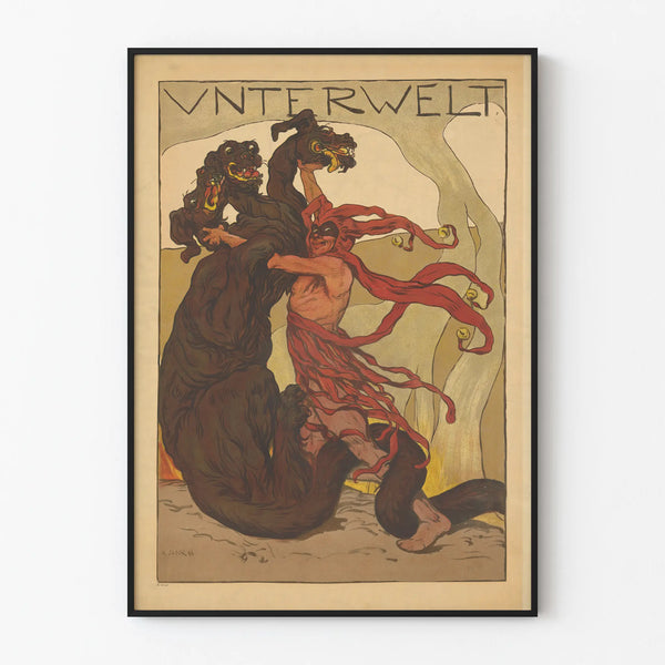 Vintage wall decoration poster Unterwelt by A. Jank
