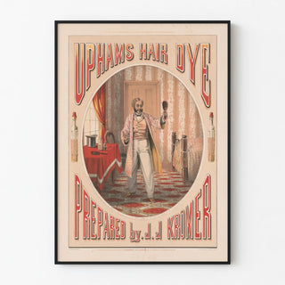 Vintage poster Uphams Hair Dye by J.J. Kromer
