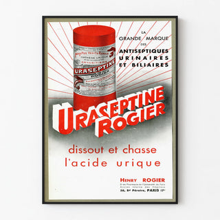 Vintage poster Uraséptine Rogier urinary and biliary antiseptic