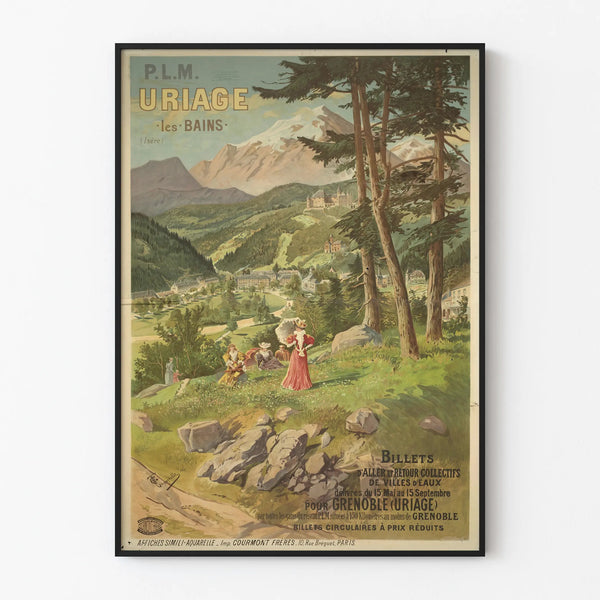 Vintage Poster of Uriage-les-Bains - Mountain & Nature Wall Decoration
