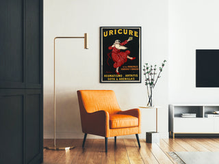 Vintage Advertising Poster URICURE Rheumatism Arthritis
