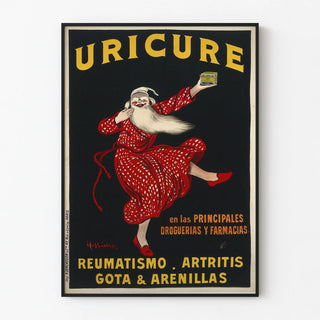 Vintage Advertising Poster URICURE Rheumatism Arthritis