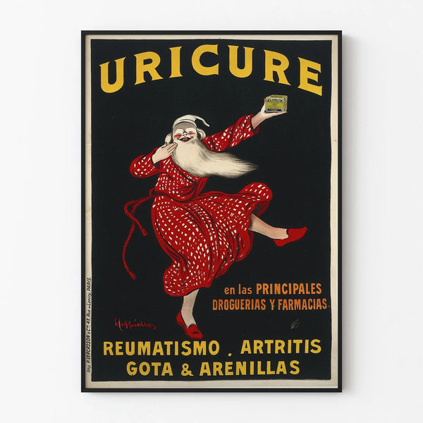 Vintage Advertising Poster URICURE Rheumatism Arthritis