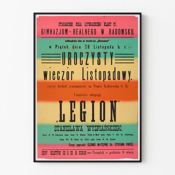 Vintage Polish Poster Celebratory November Evening Legion