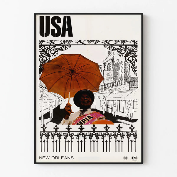 Vintage poster of New Orleans USA - Artistic wall decoration