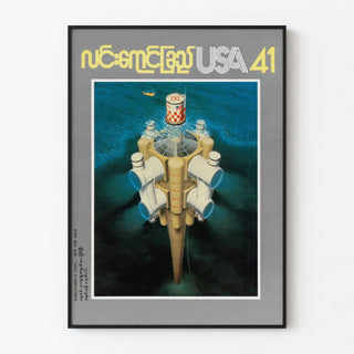 Vintage underwater architecture poster USA 41