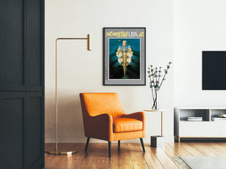 Vintage underwater architecture poster USA 41