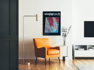 Vintage USA 51 Satellite Map Poster