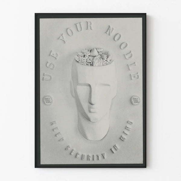 Wall Poster Security 'Use Your Noodle' for Wall Decoration