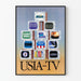 Vintage USIA-TV Poster with Retro Television Pyramid