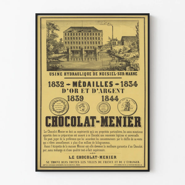 Poster of the Noisiel on Marne Hydraulic Factory Chocolat Menier