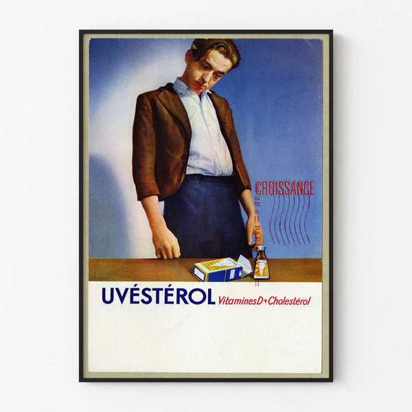 Vintage Poster UVÉSTÉROL Vitamins D + Cholesterol for Wall Decoration