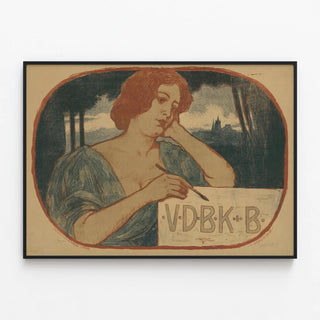 Vintage Poster Verein Deutscher Bildender Künstler 1897 — framed artwork on a wall