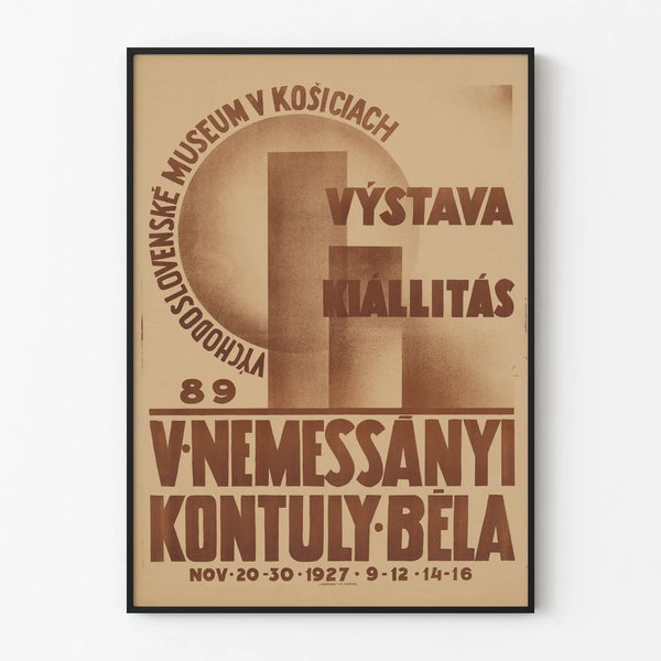 Vintage exhibition poster V. Nemessányi and Béla Kontuly 1927
